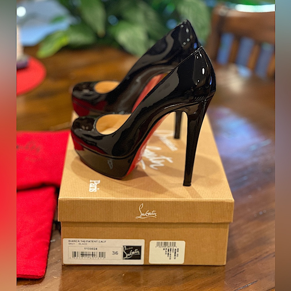 Christian Louboutin Bianca Sky High 140 Patent Leather Heels
